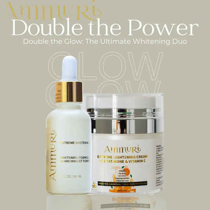 Ammuri Whitening Cream &amp; Serum Set - Brightening Skin Tone Corrector Duo