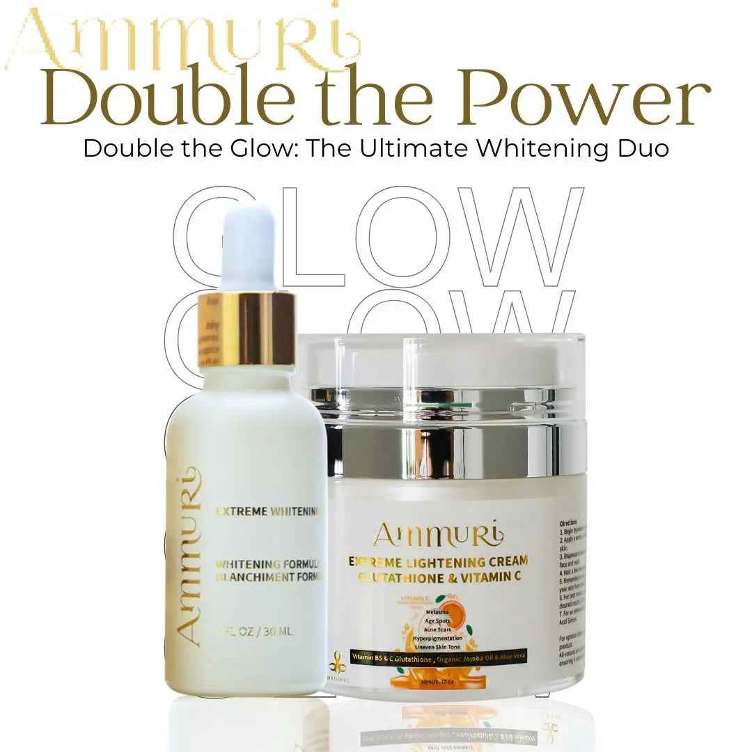Ammuri Whitening Cream &amp; Serum Set - Brightening Skin Tone Corrector Duo