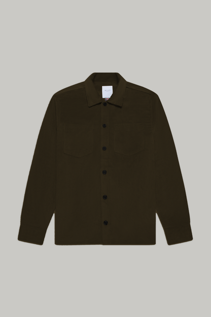 Bart Corduroy Overshirt - Dark Olive