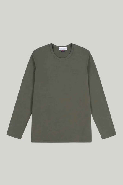 Bevis Long Sleeve Cotton T-shirt - Olive