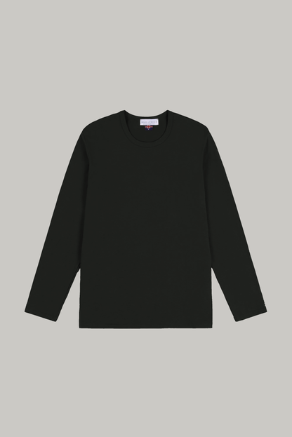 Bevis Long Sleeve Cotton T-shirt - Chocolate