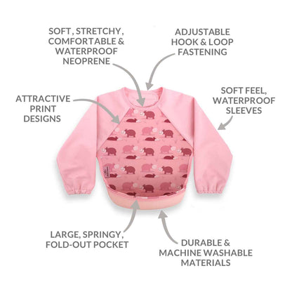 Weaning Bib with Sleeves - Hippos UltraBib