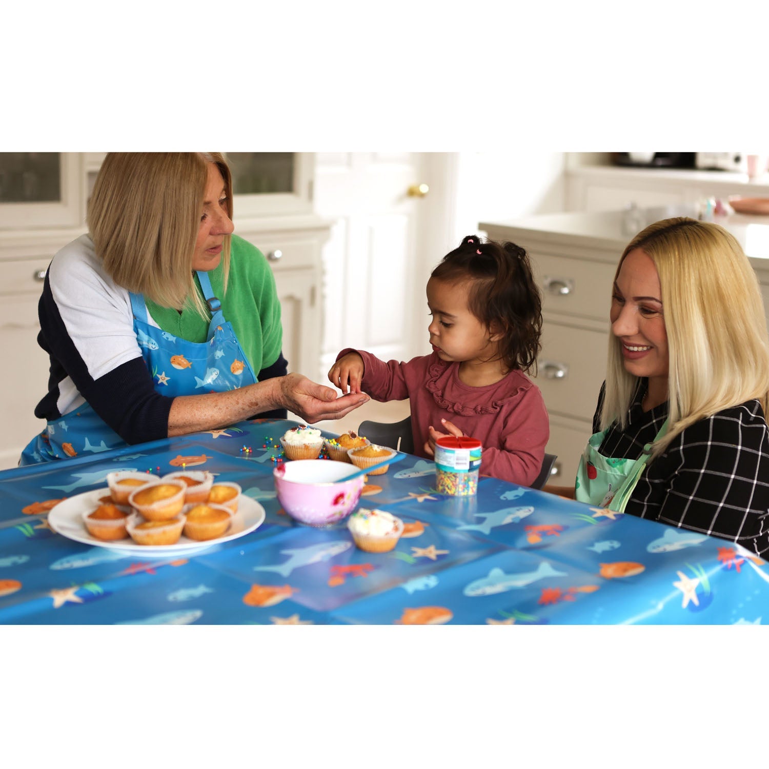 Wipeezee Splash Mat - Turquoise Blue Sea Creatures