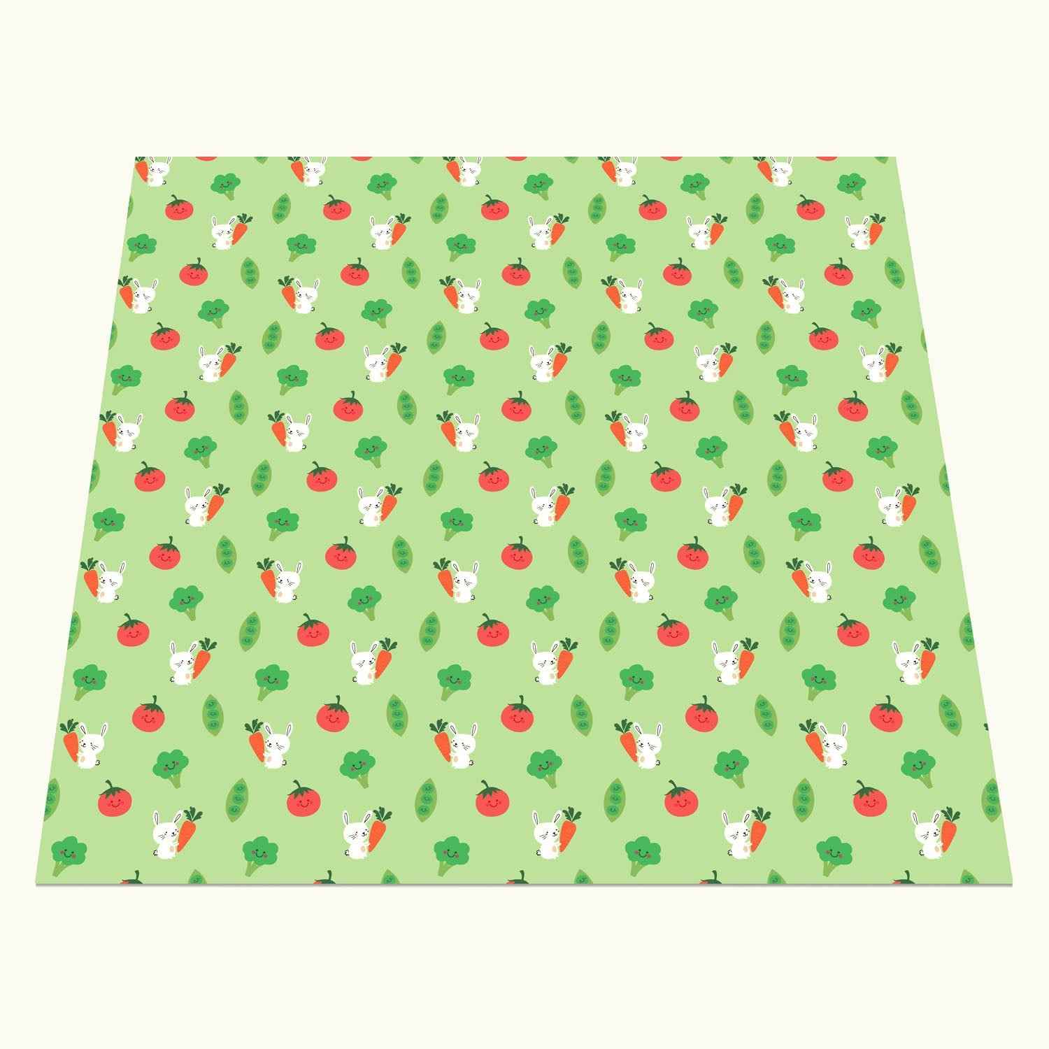 Wipeezee Splash Mat - Green Bunny &amp; Veg