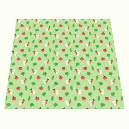 Wipeezee Splash Mat - Green Bunny &amp; Veg