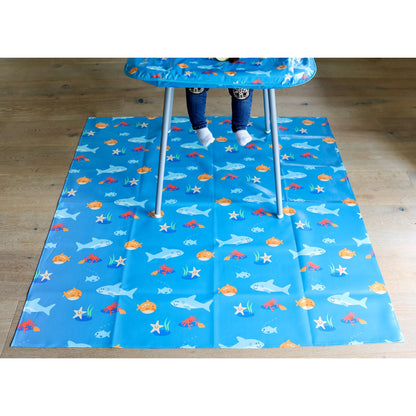 Wipeezee Splash Mat - Turquoise Blue Sea Creatures