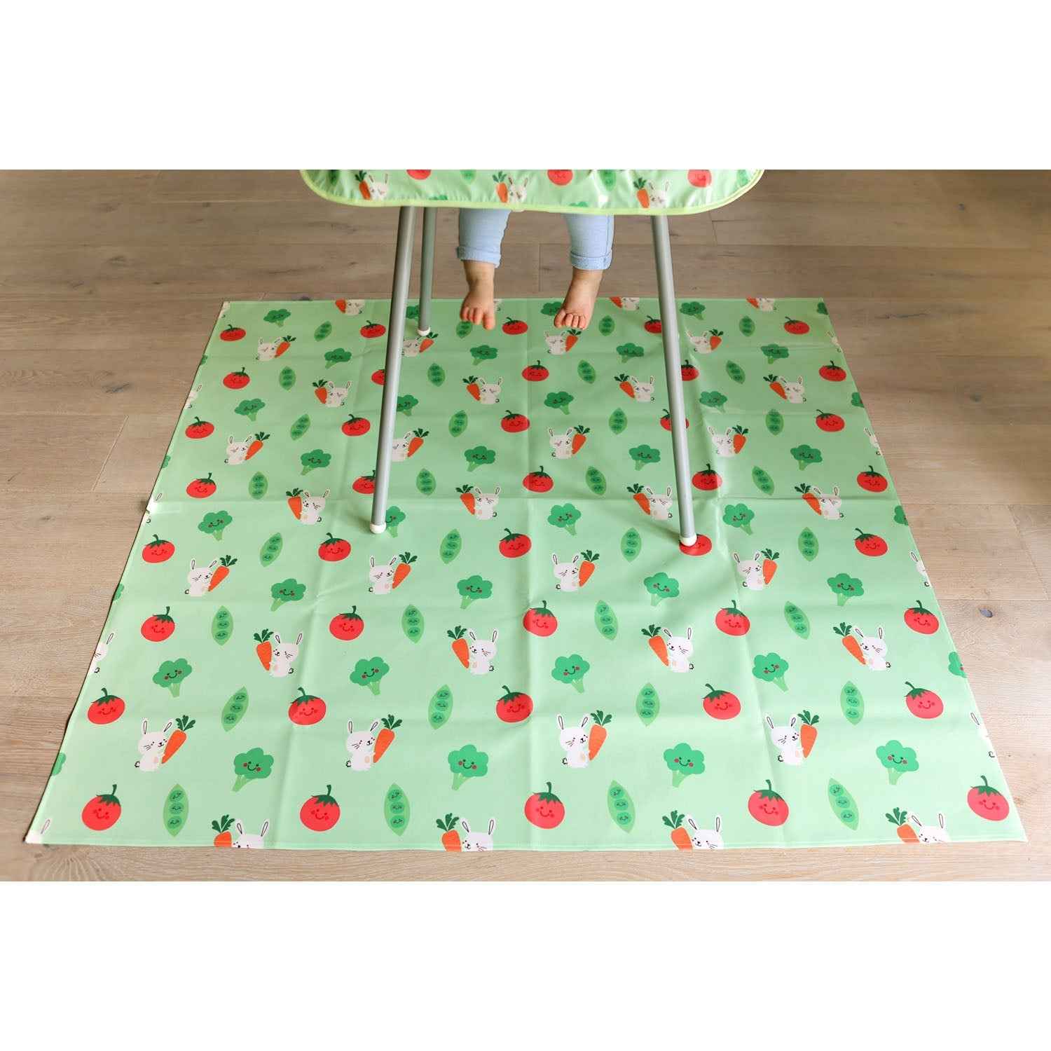 Wipeezee Splash Mat - Green Bunny &amp; Veg