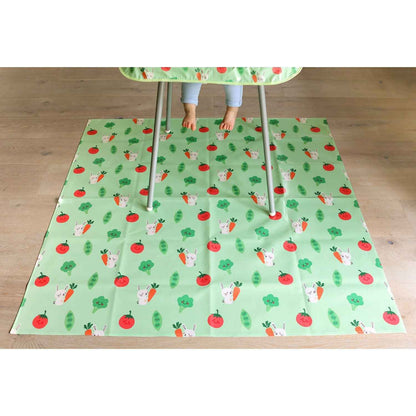 Wipeezee Splash Mat - Green Bunny &amp; Veg