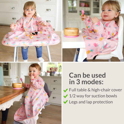 Wipeezee Coverall Bib - Pink Yummy Treats