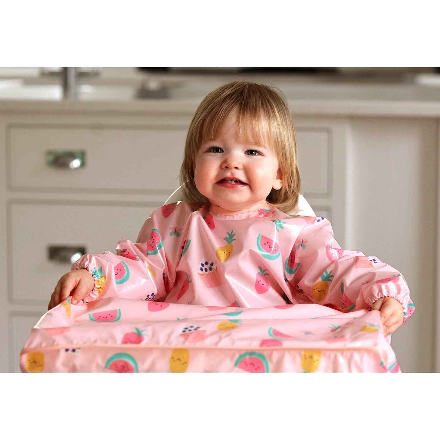 Wipeezee Coverall Bib - Pink Yummy Treats
