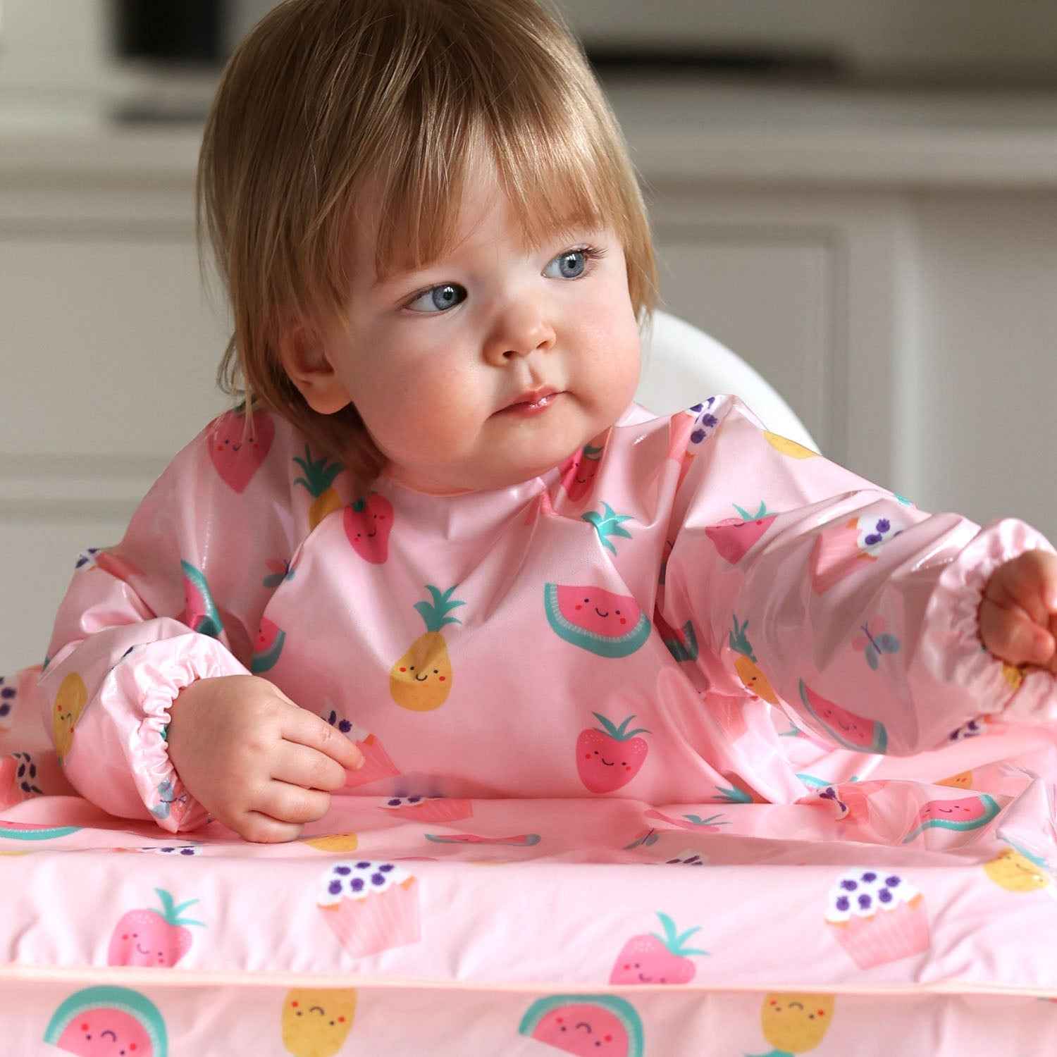 Wipeezee Coverall Bib - Pink Yummy Treats