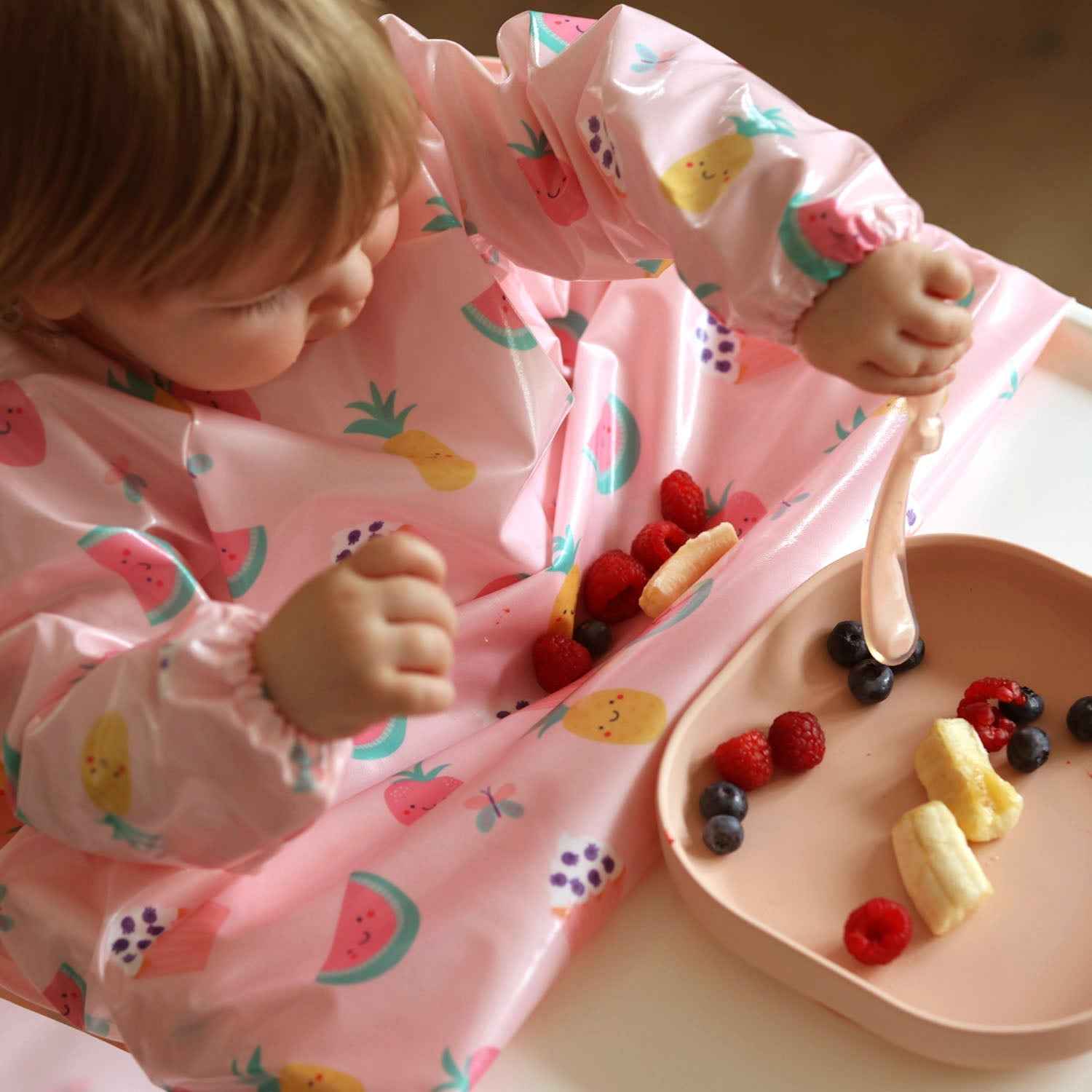 Wipeezee Coverall Bib - Pink Yummy Treats