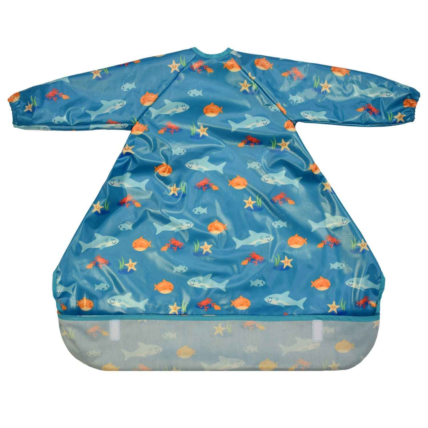 Wipeezee Coverall Bib - Turquoise Sea Creatures