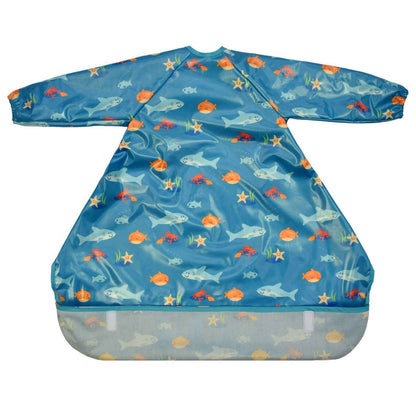 Wipeezee Coverall Bib - Turquoise Sea Creatures