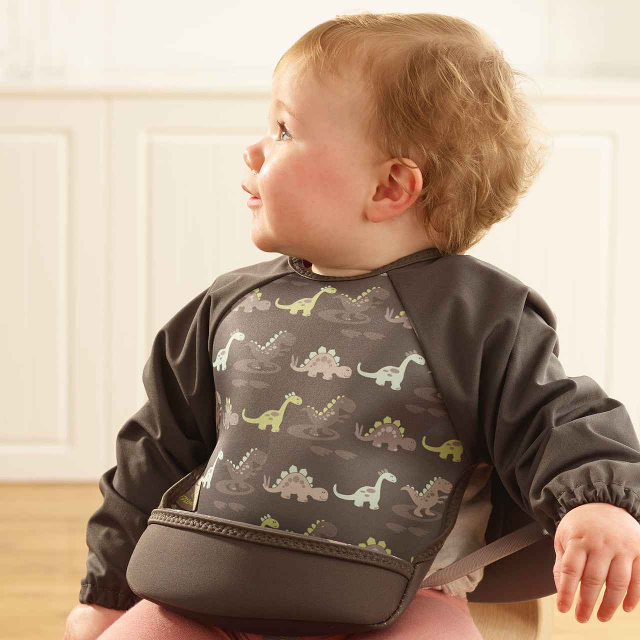 Weaning Bib with Sleeves - Dinosaurs UltraBib