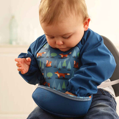 Weaning Bib with Sleeves - Foxes UltraBib