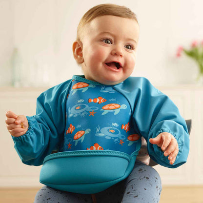 Weaning Bib with Sleeves - Tropical Fish UltraBib