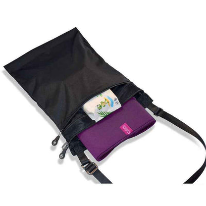 Adult Changing Mat and Waterproof Bag Set - Aubergine/Black