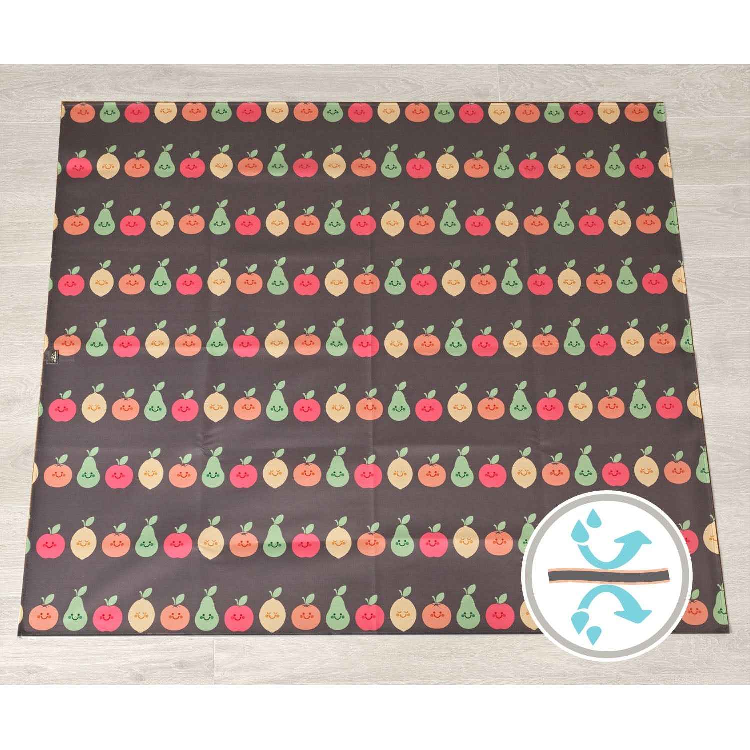 Wipeezee Splash Mat - Grey Happy Fruit