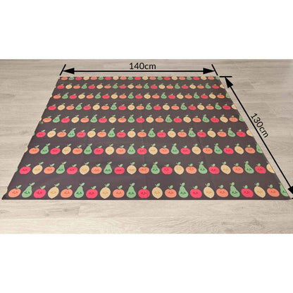 Wipeezee Splash Mat - Grey Happy Fruit