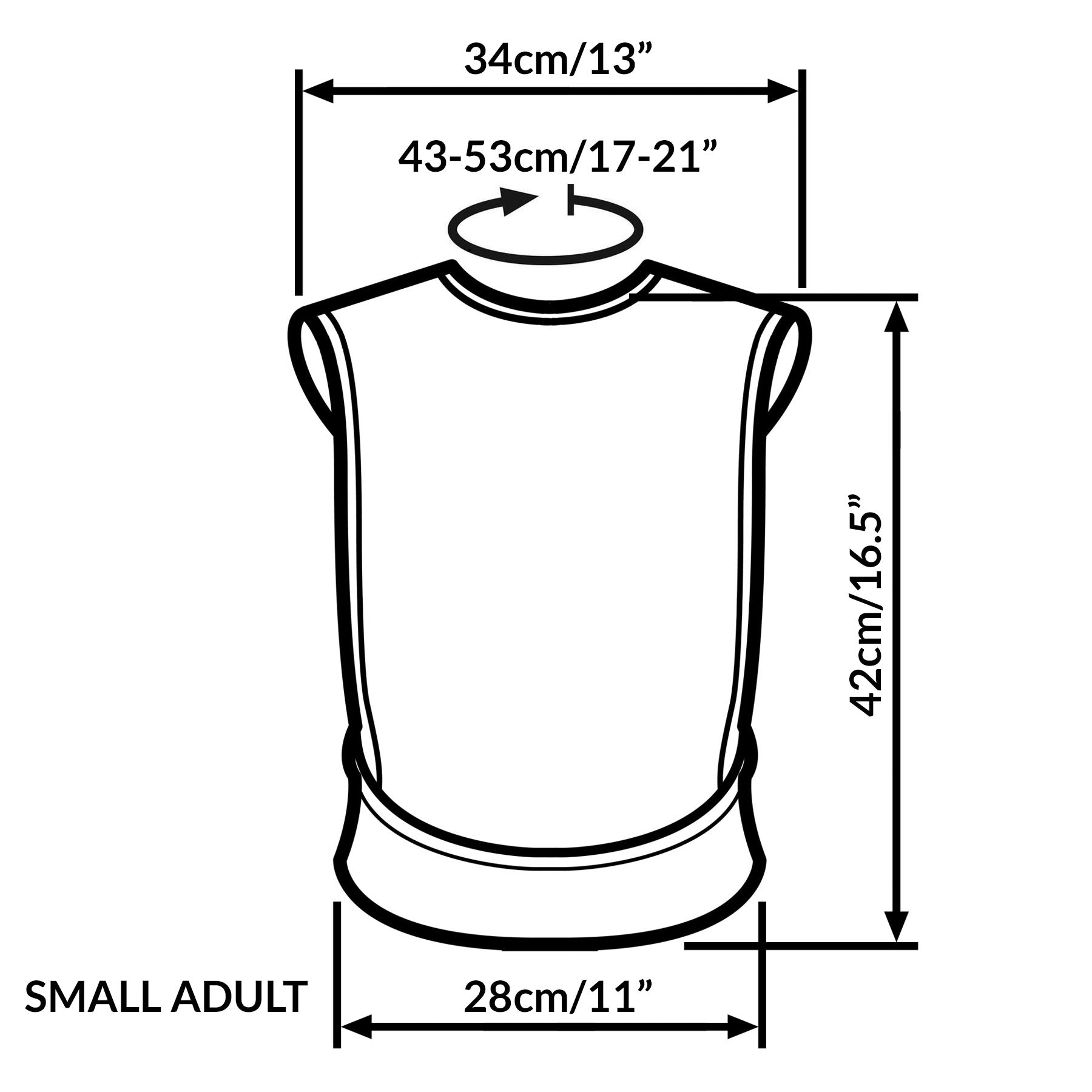 Tabard style adult bib - Small Blue