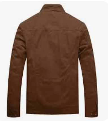 Mens Cotton Harrington Jacket Classic Lightweight Coat Brown XL WenVen