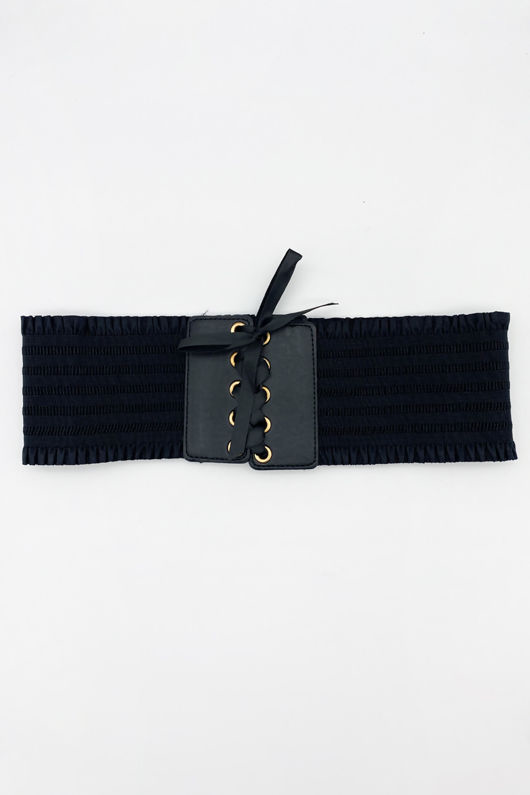 Black Corset Lace Up Belt