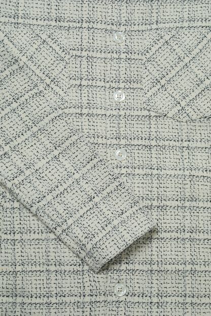 Bart Frame Overshirt - Ecru / Black