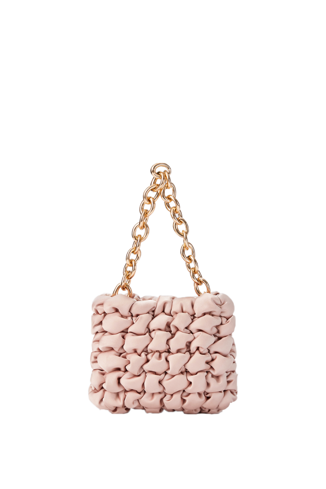 Ruched bag in pink