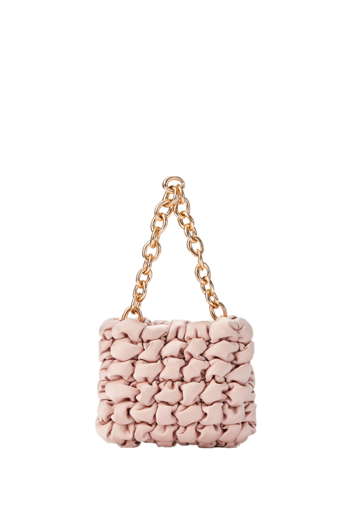 Ruched bag in pink