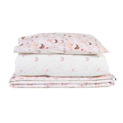 FORREST 3 Piece Reversible Cot Bed Set – Organic Cotton Baby Bedding - Fairy
