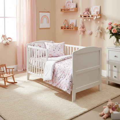 FORREST 3 Piece Reversible Cot Bed Set – Organic Cotton Baby Bedding - Fairy
