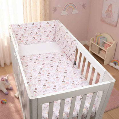 FORREST 3 Piece Reversible Cot Bed Set – Organic Cotton Baby Bedding - Fairy