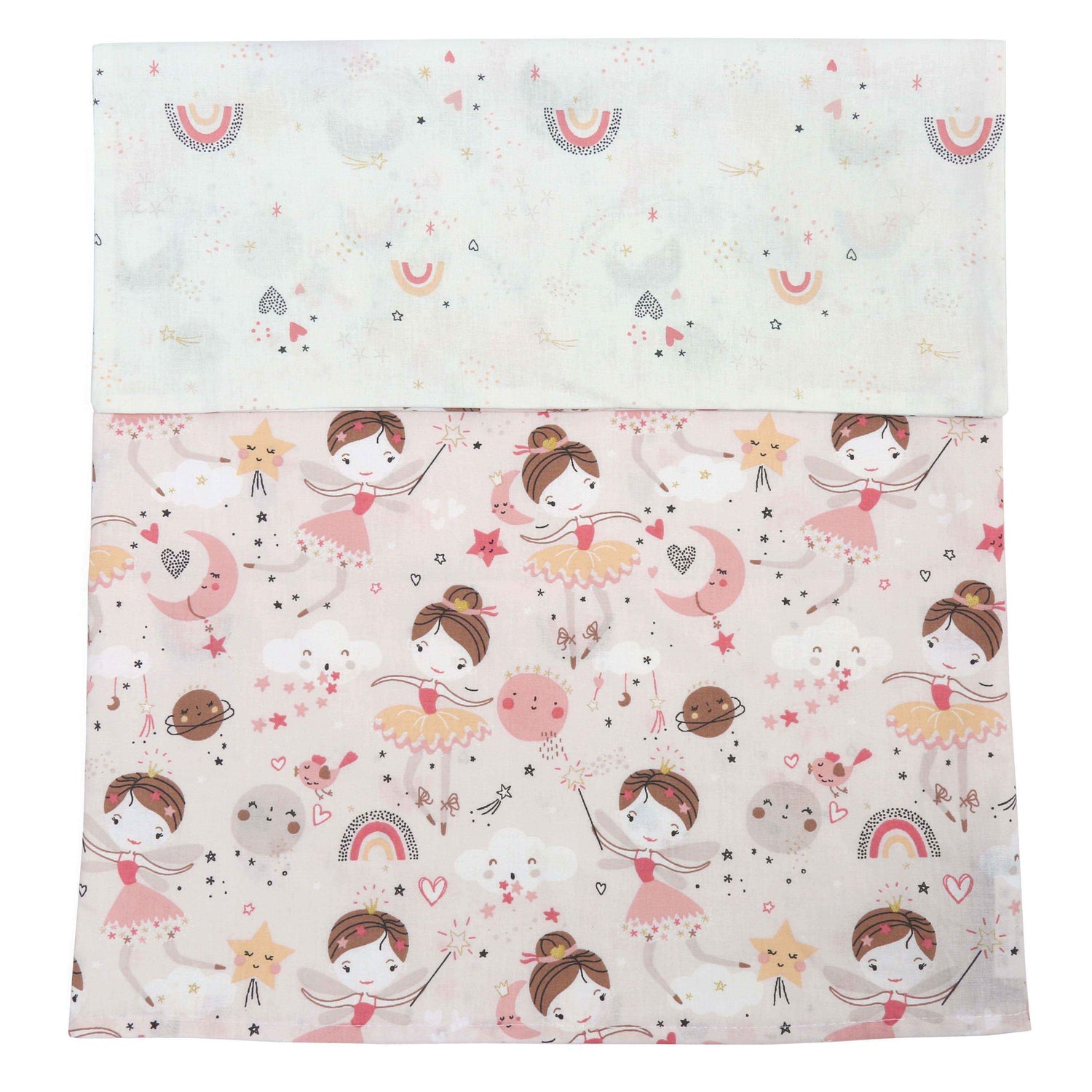 FORREST 3 Piece Reversible Cot Bed Set – Organic Cotton Baby Bedding - Fairy