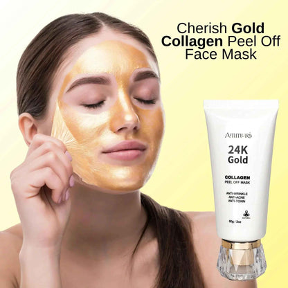 Ammuri 24K Gold Peel-Off Face Mask – Deep Cleansing &amp; Brightening Pore Minimiser (60ml)