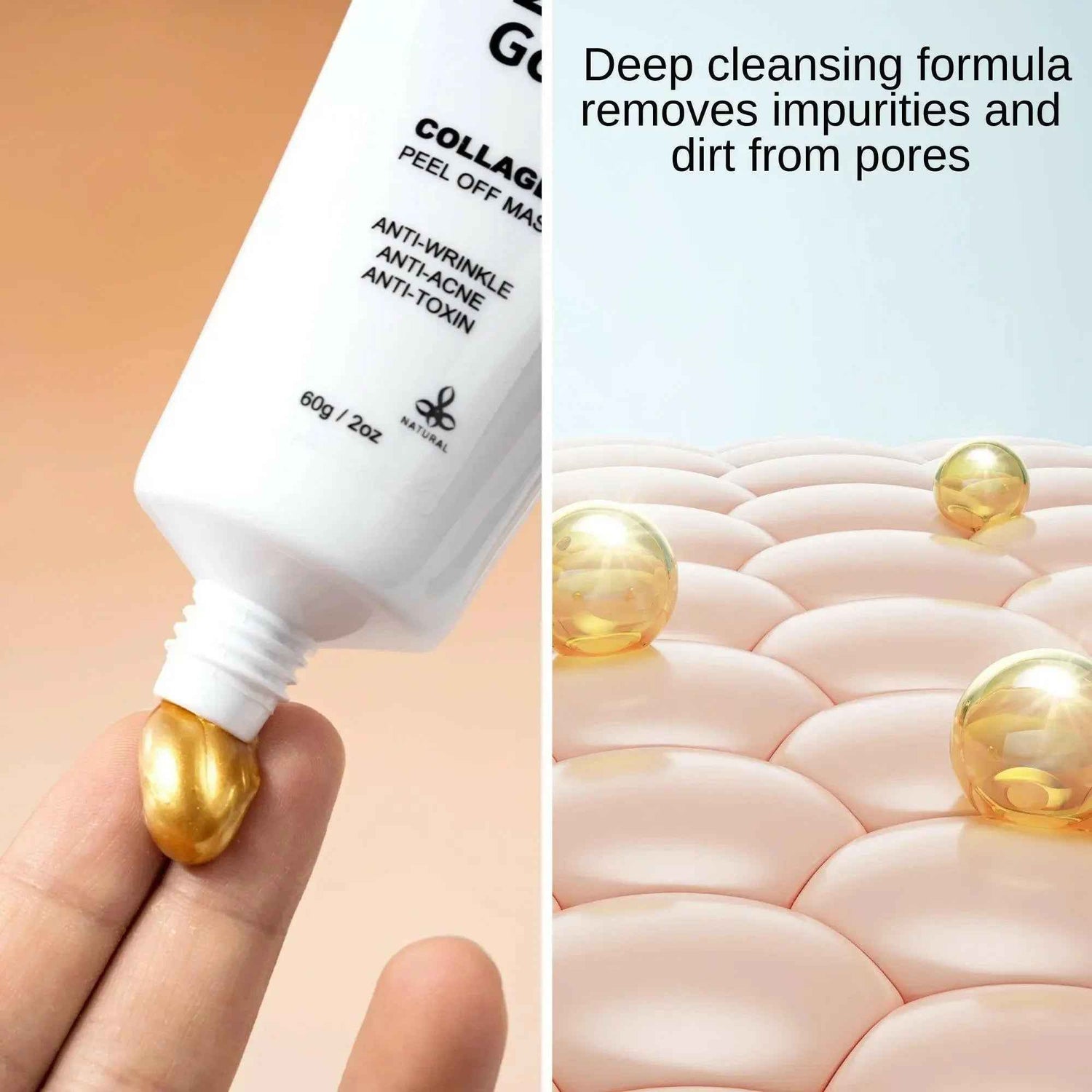 Ammuri 24K Gold Peel-Off Face Mask – Deep Cleansing &amp; Brightening Pore Minimiser (60ml)