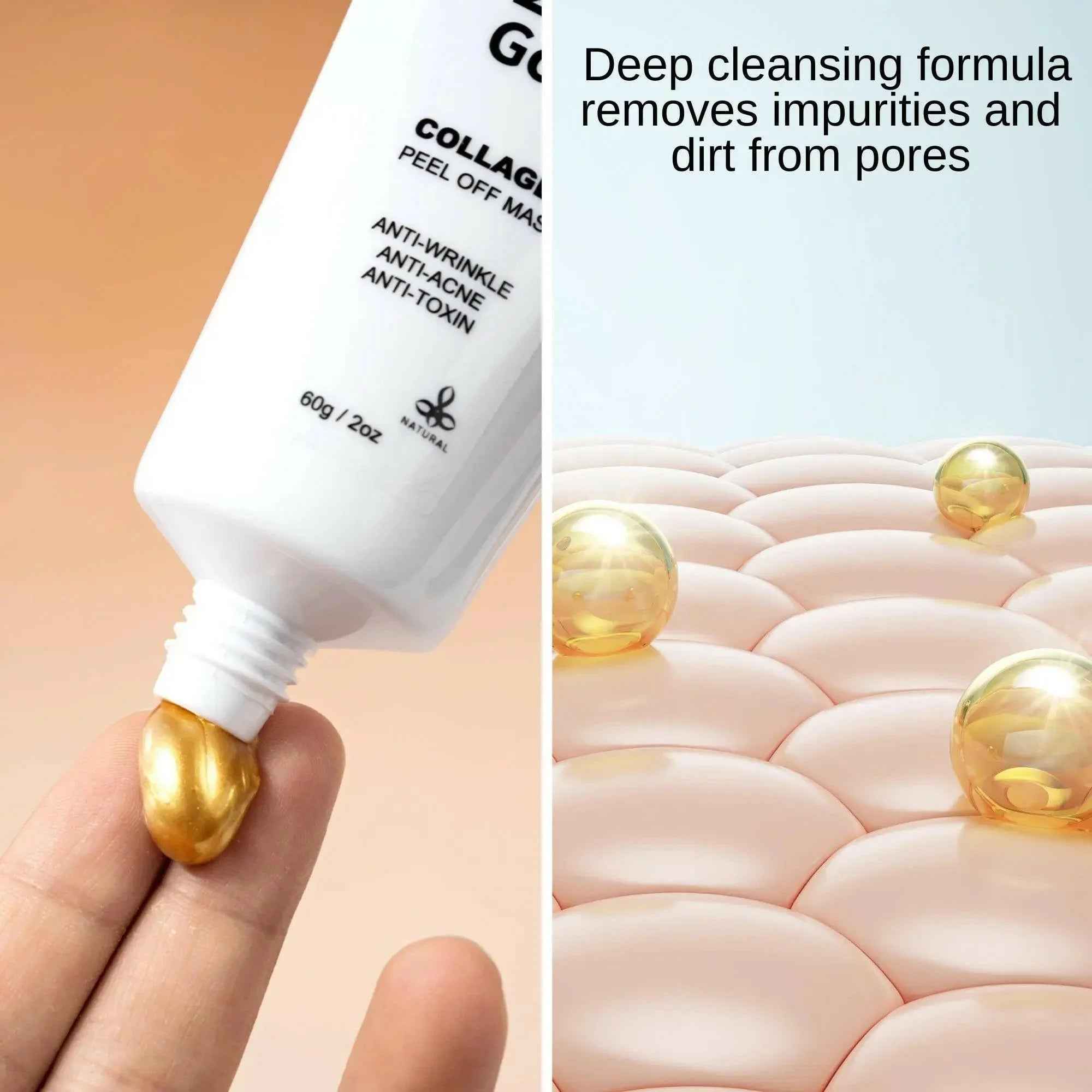 Ammuri 24K Gold Peel-Off Face Mask – Deep Cleansing &amp; Brightening Pore Minimiser (60ml)