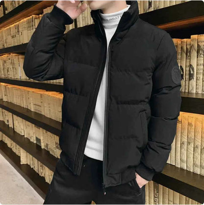 Men’s Cotton Winter Jacket – Warm Korean Style Puffer Coat
