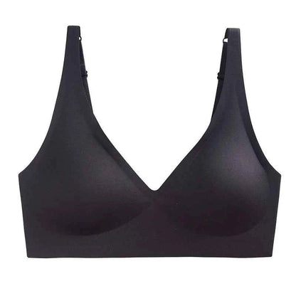 Sexy Seamless Bras For Women Wire Free Push Up Brassiere V Neck Bralette Women&