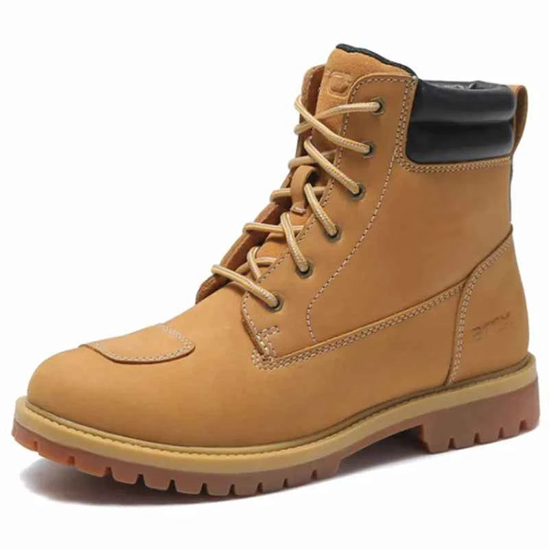 Mens Leather Motorbike Riding Boots