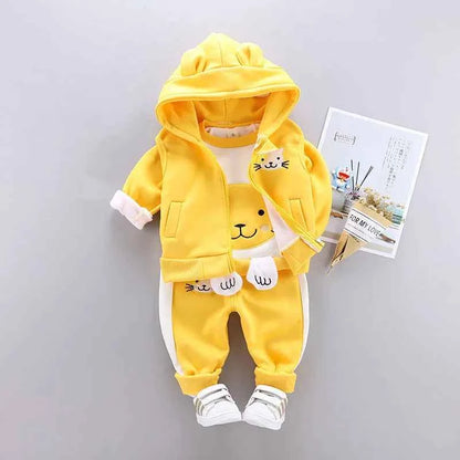 3pc/Set Animal Bear Baby Set For Newborn Winter Infant Clothing Sets Super Keep Warm Baby Girl Clothes Kids Sport Suit Outfits