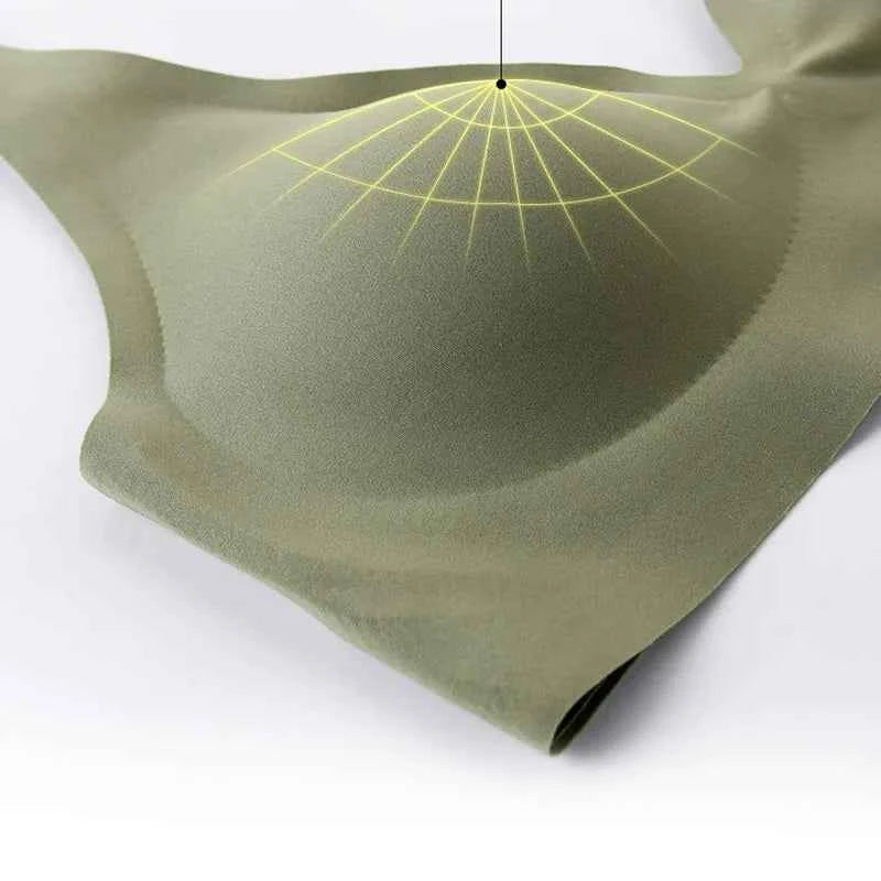 Sexy Seamless Bras For Women Wire Free Push Up Brassiere V Neck Bralette Women&