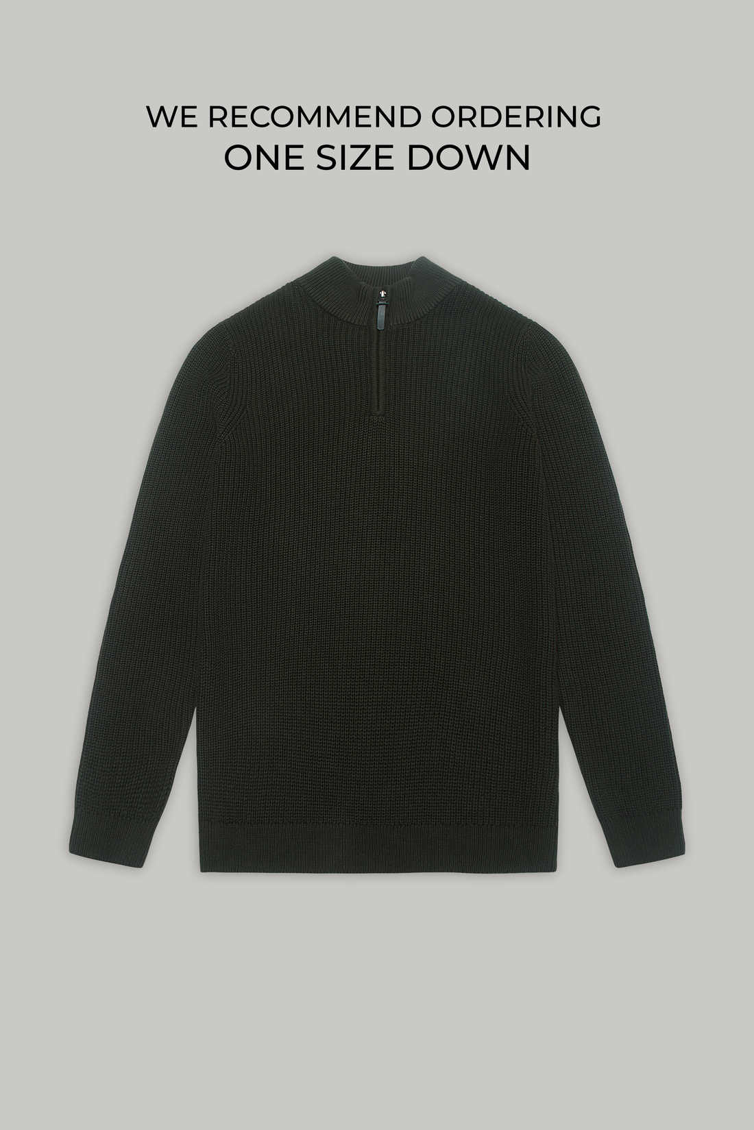 J Hailey Quarter Zip Knit -  Dark Sage