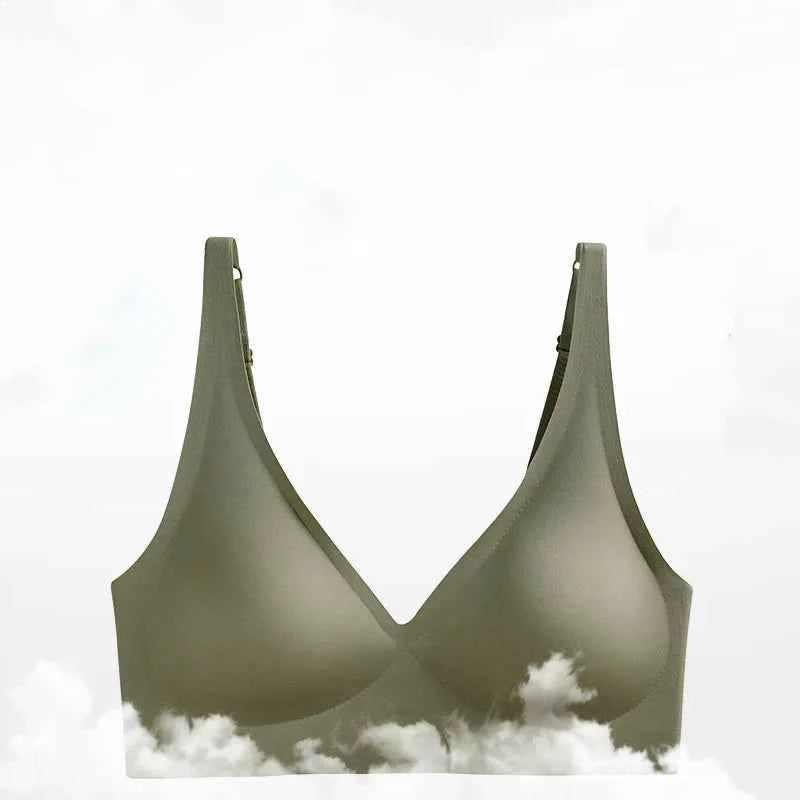 Sexy Seamless Bras For Women Wire Free Push Up Brassiere V Neck Bralette Women&