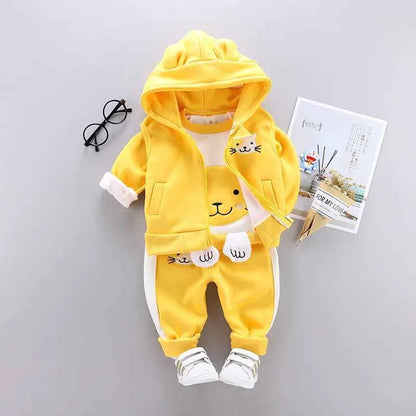 3pc/Set Animal Bear Baby Set For Newborn Winter Infant Clothing Sets Super Keep Warm Baby Girl Clothes Kids Sport Suit Outfits