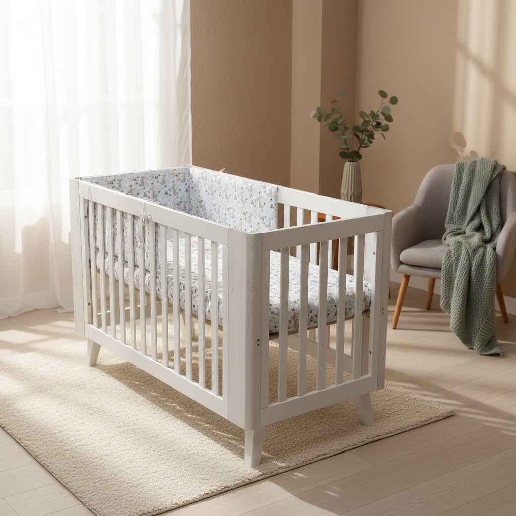 FORREST 3 Piece Reversible Cot Bed Set – Organic Cotton Baby Bedding - Koalaroo