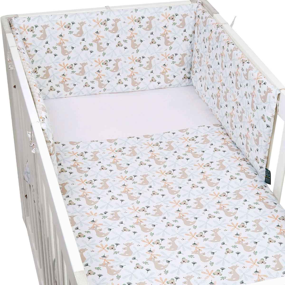 FORREST 3 Piece Reversible Cot Bed Set – Organic Cotton Baby Bedding - Koalaroo