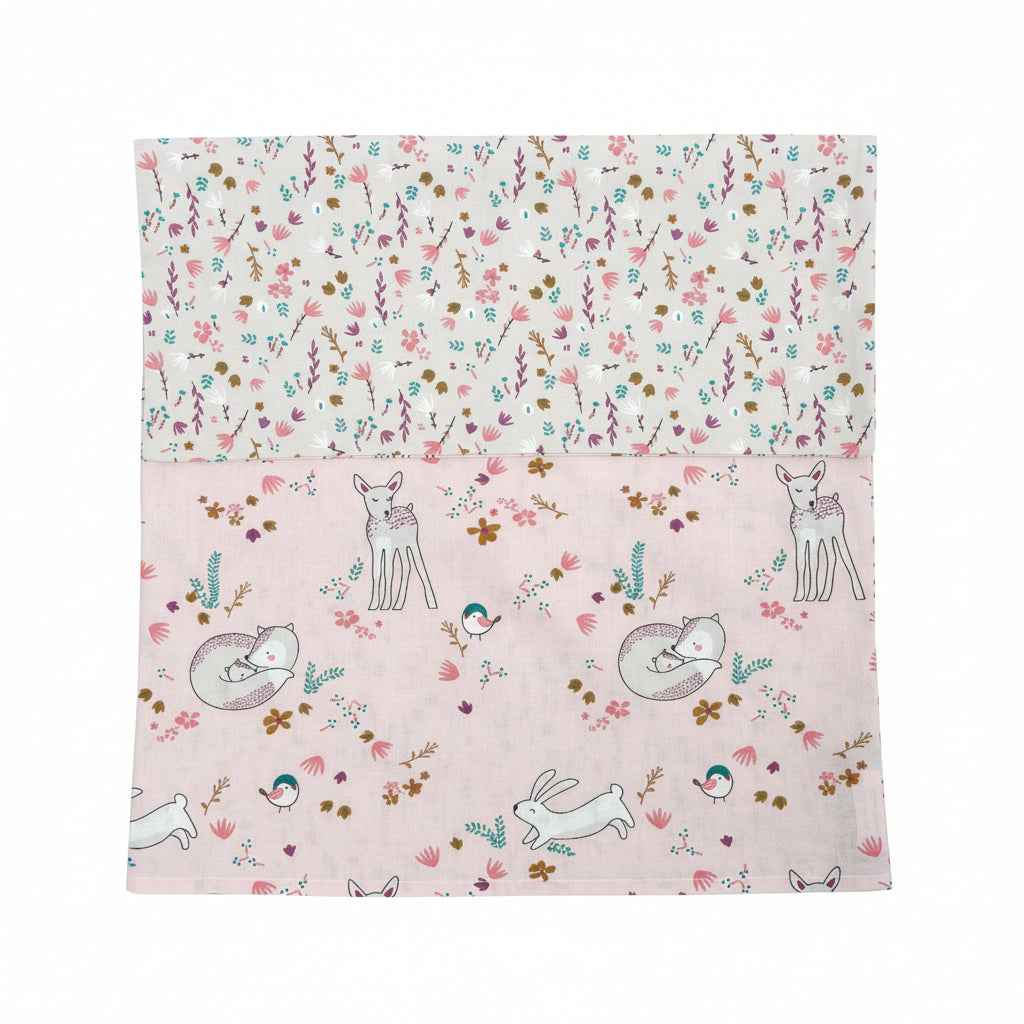 FORREST 3 Piece Reversible Cot Bed Set – Organic Cotton Baby Bedding - Meadowland