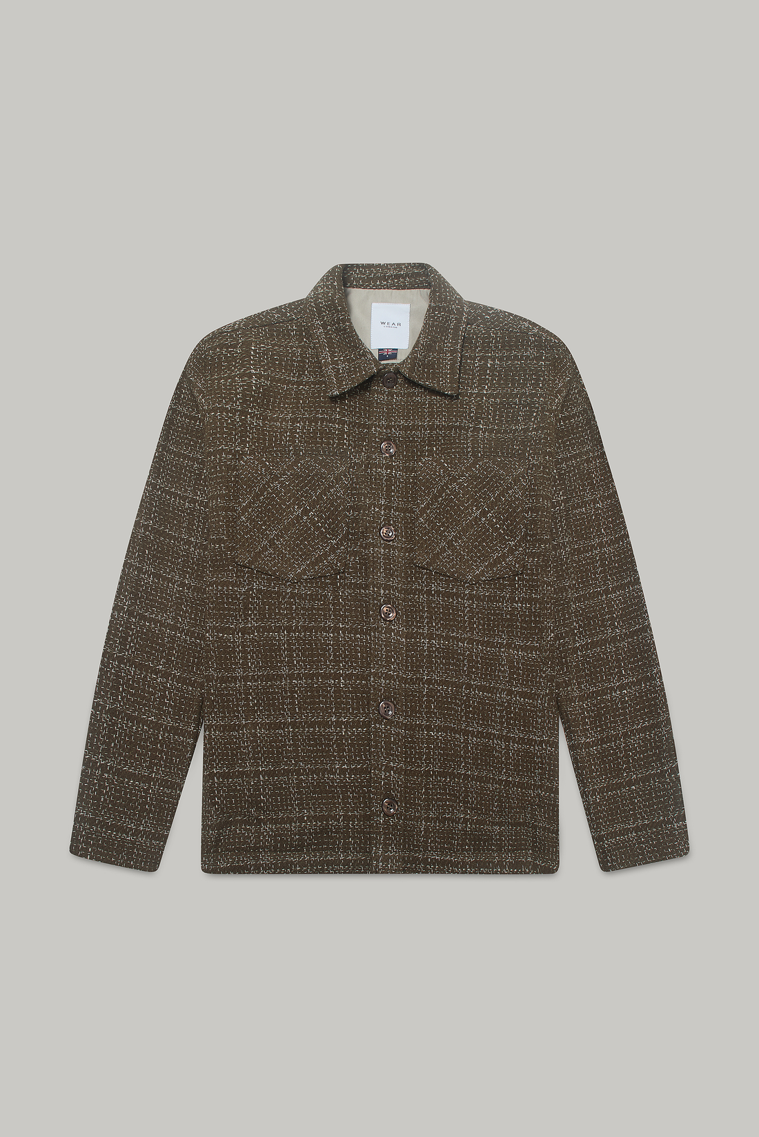 Bart Frame Overshirt - Mocha / Ecru