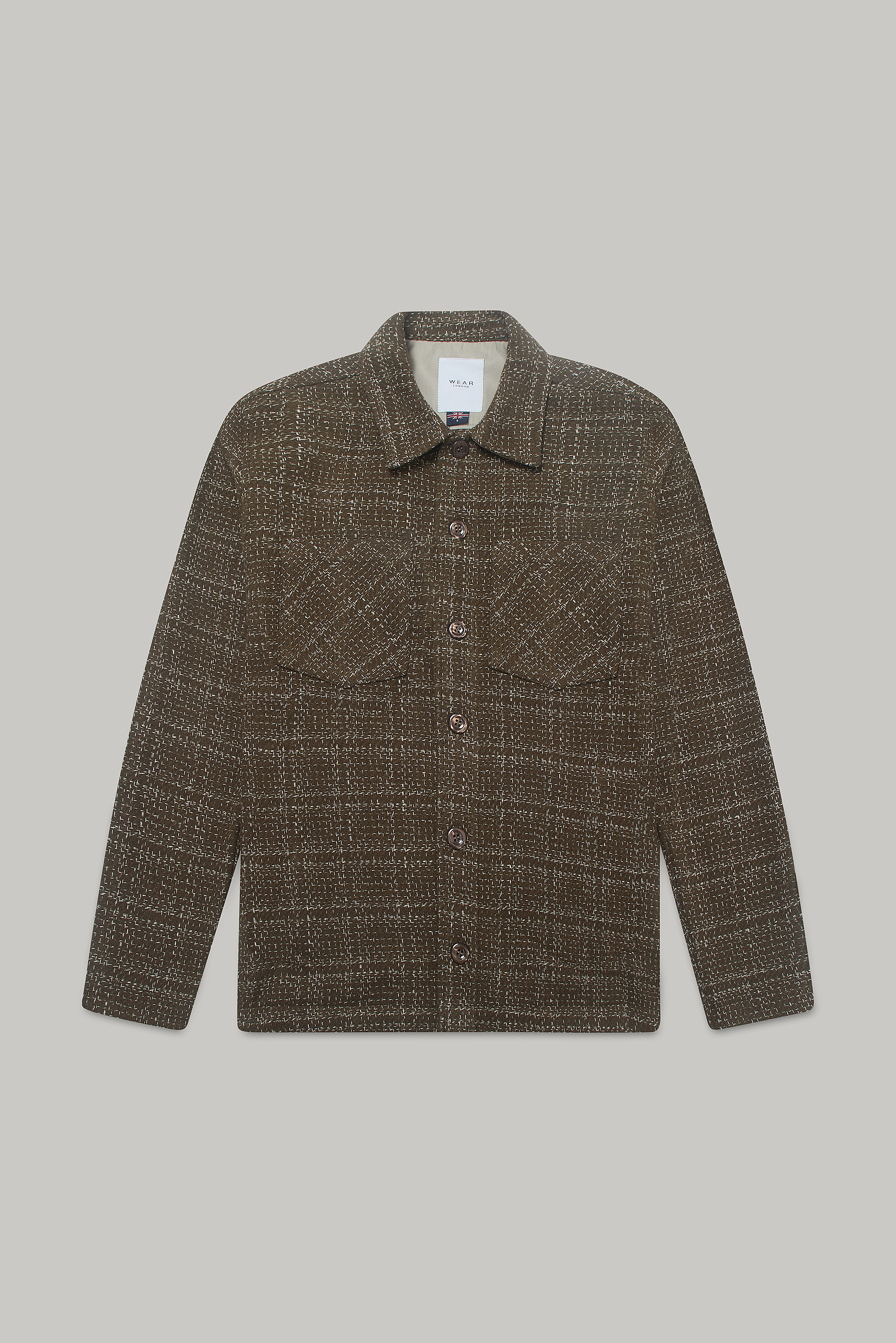 Bart Frame Overshirt - Mocha / Ecru